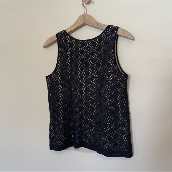 J. Crew Leslie Lace Shell Tank Black Lace - Picture 5 of 5